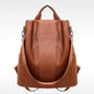 Women's solid color large capacity backpack