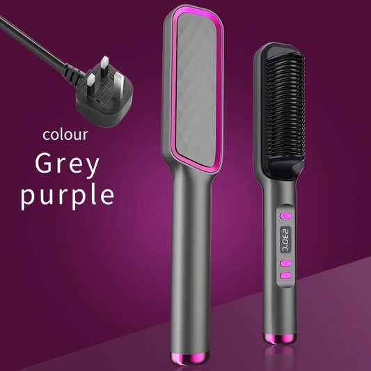 Electric Hot Comb Multifunctional Straight Hair Straightener Comb Negative Ion Anti-Scalding Styling Tool Straightening Brush, Default European Regulations When Placing An Order