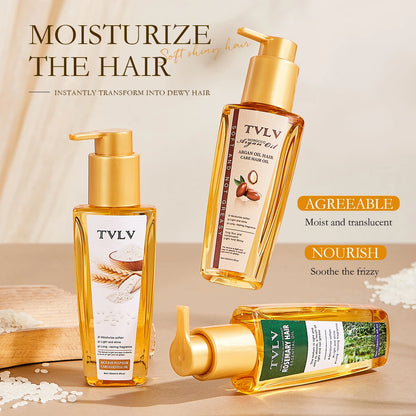 Three Deep Nourishing Hair Care Oils Nourish Hair, Make Hair Smooth And Silky, And Repair Damaged Hair